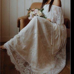 Guinevere Baltic Born off the shoulder lace dress